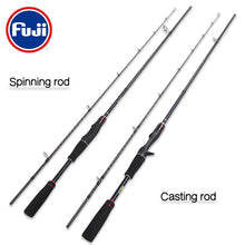 Load image into Gallery viewer, YIYI Bazon 6102MLS-V Spinning Casting Fishing Rod Fast Action M Lure 1/8~3/8oz Power 2.1m Aluminum Carbon FUJI Fishing Stick